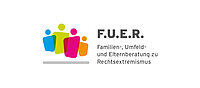 Das Logo der Familien-, Umfeld- und Elternberatung zu Rechtsextremismus in Bayern (F.U.E.R.).